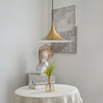 Semi Arch Pendant Light – Designer Aluminum Swag Lamp for Dining & Living Spaces