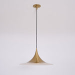 Semi Arch Pendant Light – Designer Aluminum Swag Lamp for Dining & Living Spaces
