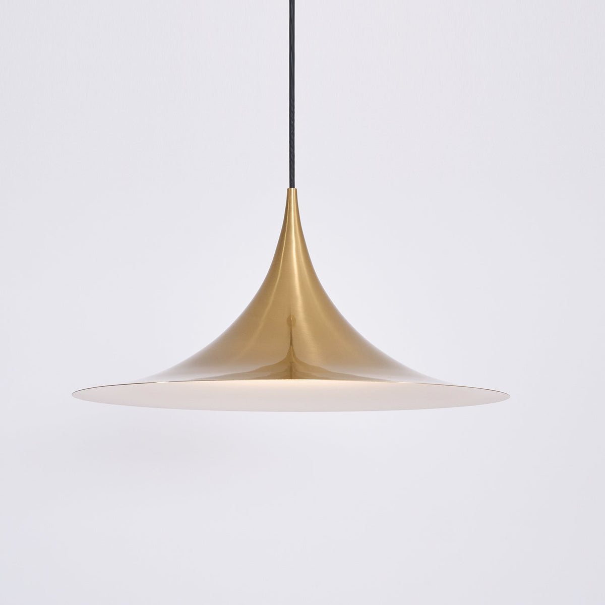 Semi Arch Pendant Light – Designer Aluminum Swag Lamp for Dining & Living Spaces