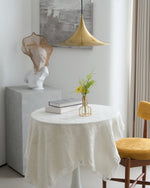 Semi Arch Pendant Light – Designer Aluminum Swag Lamp for Dining & Living Spaces