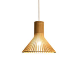 Trumpet Wood Art Pendant Light