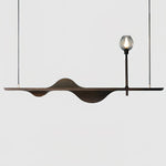 Tsunami Wave Wooden Chandelier for Modern Interiors