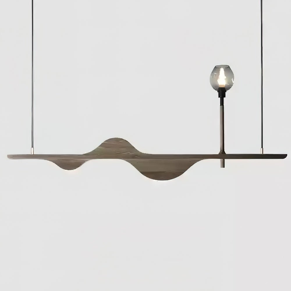 Tsunami Wave Wooden Chandelier for Modern Interiors