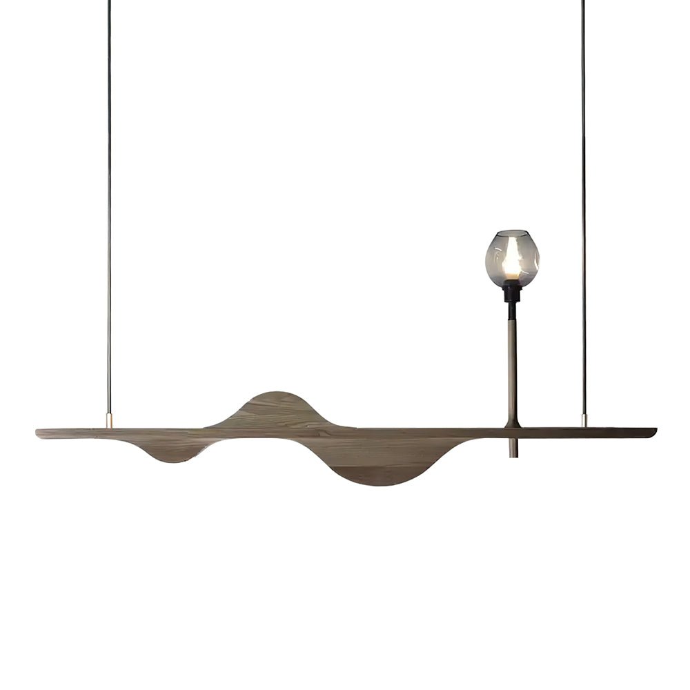 Tsunami Wave Wooden Chandelier for Modern Interiors