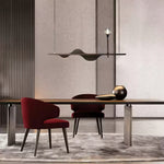 Tsunami Wave Wooden Chandelier for Modern Interiors