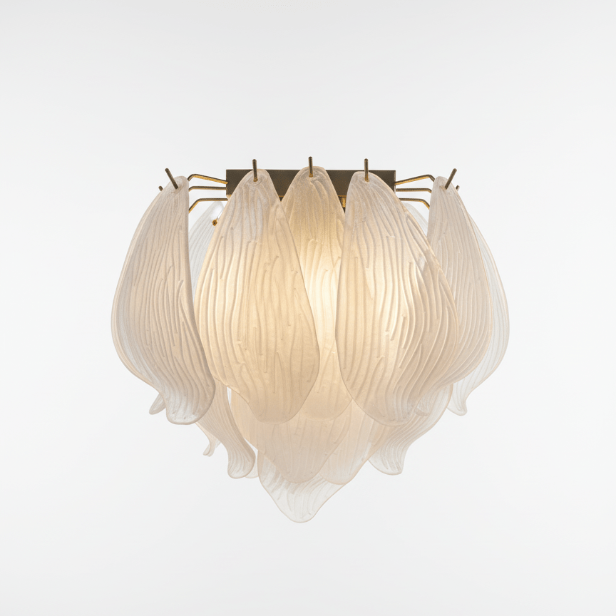 Tuliva Glass Ceiling Light – Modern Flush Mount for Living & Dining