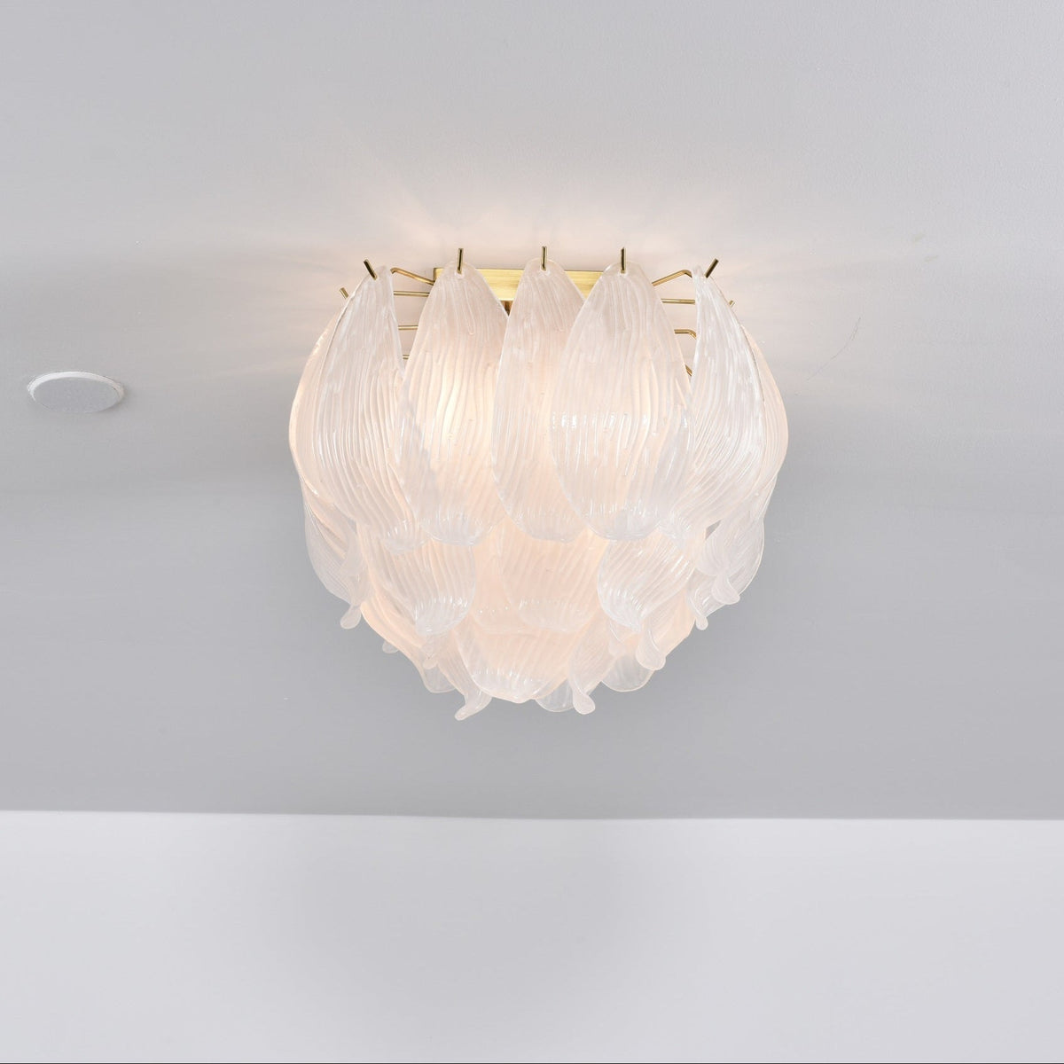 Tuliva Glass Ceiling Light – Modern Flush Mount for Living & Dining