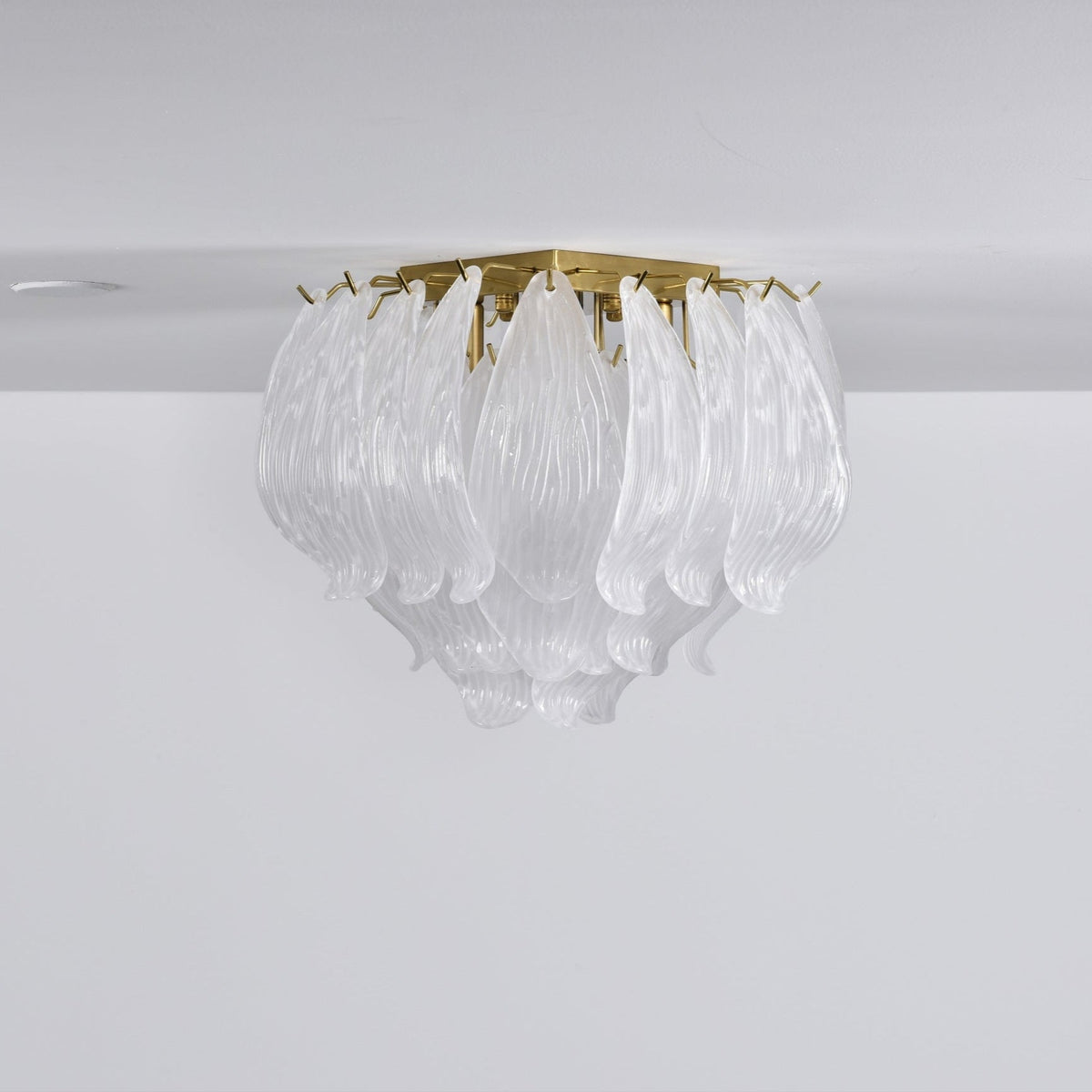 Tuliva Glass Ceiling Light – Modern Flush Mount for Living & Dining
