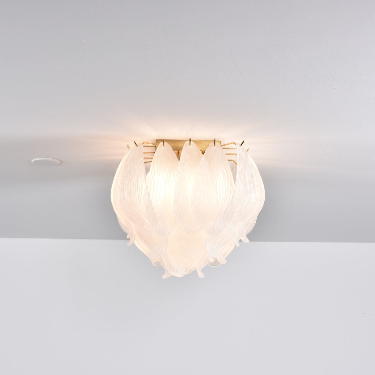 Tuliva Glass Ceiling Light – Modern Flush Mount for Living & Dining