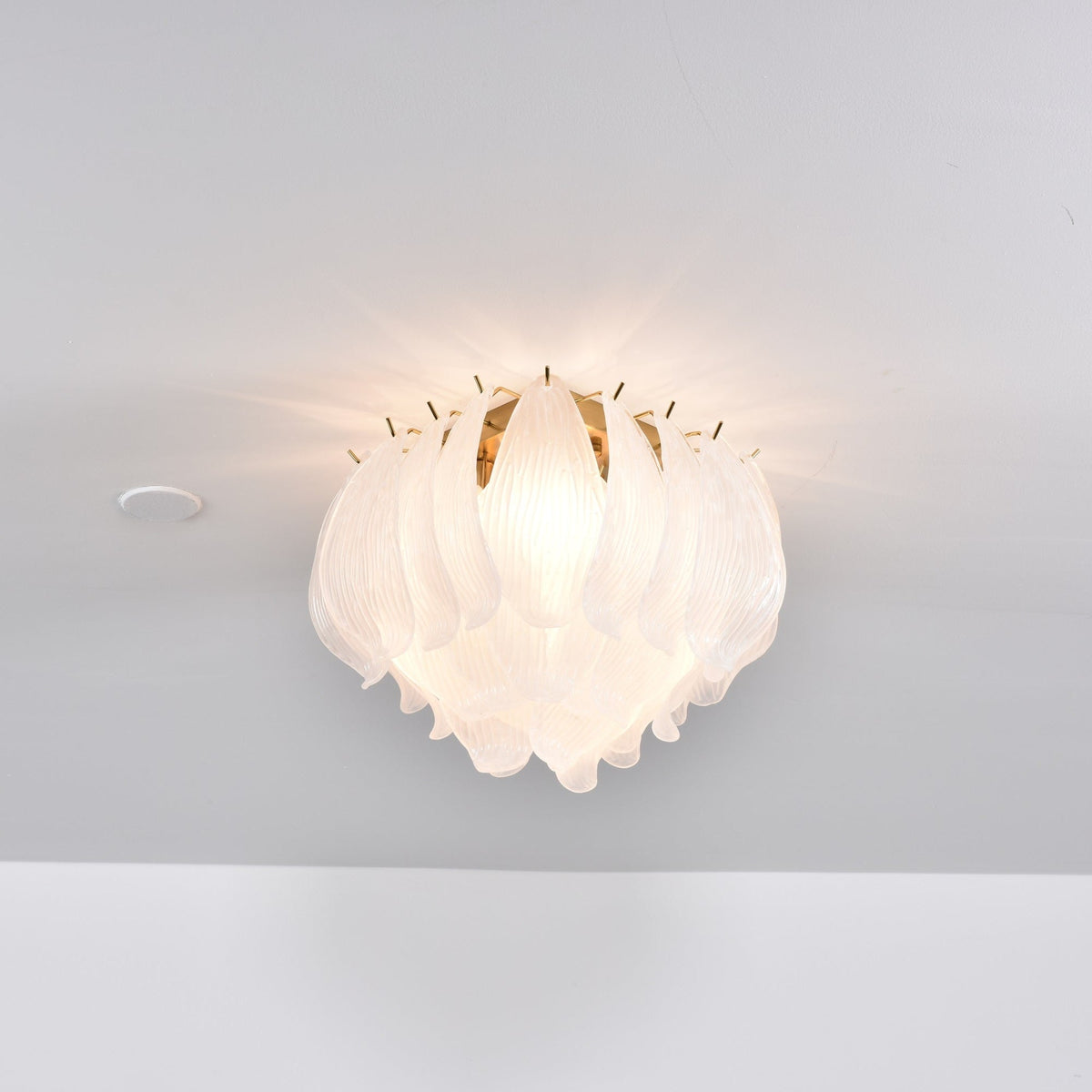 Tuliva Glass Ceiling Light – Modern Flush Mount for Living & Dining