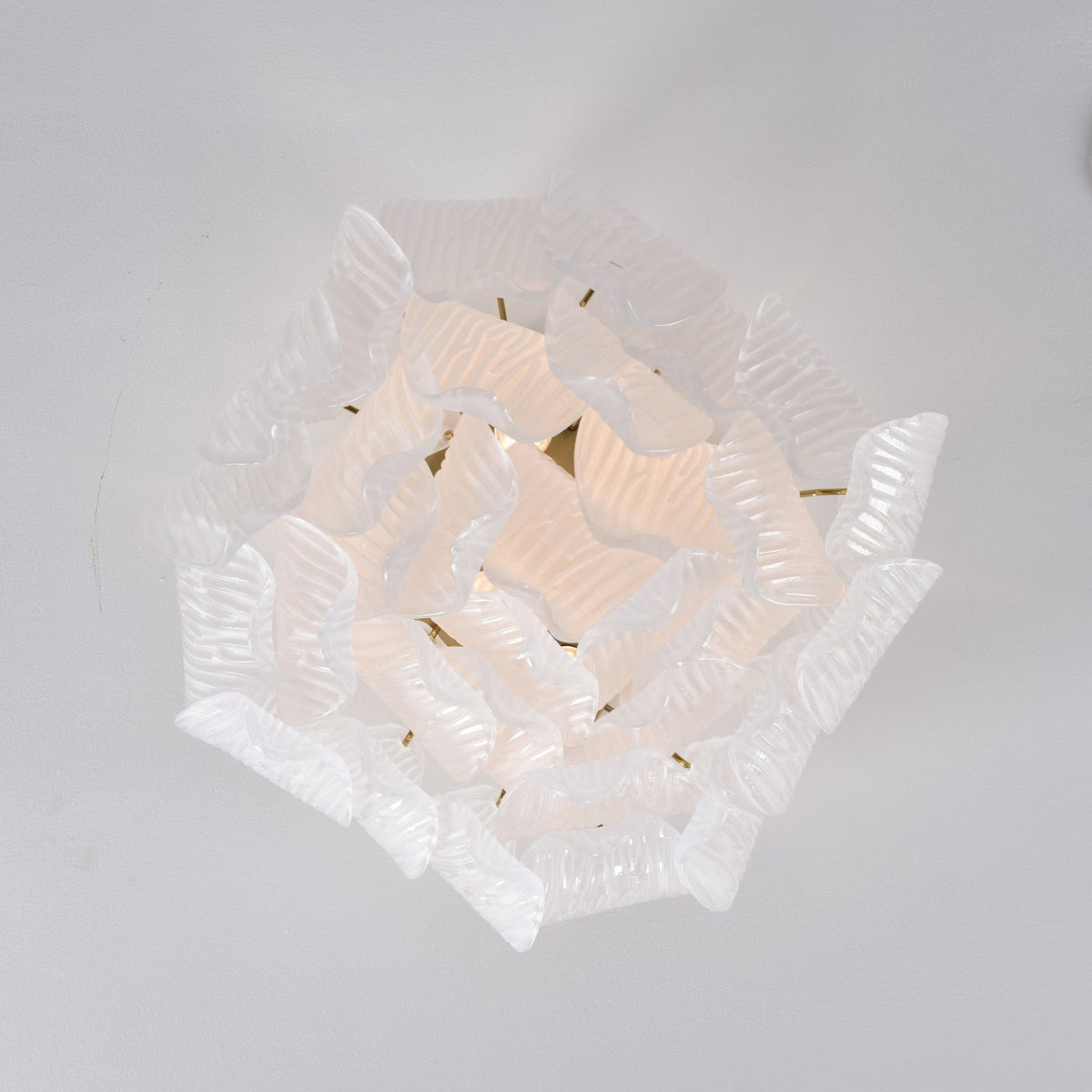 Tuliva Glass Ceiling Light – Modern Flush Mount for Living & Dining