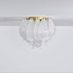 Tuliva Glass Ceiling Light – Modern Flush Mount for Living & Dining