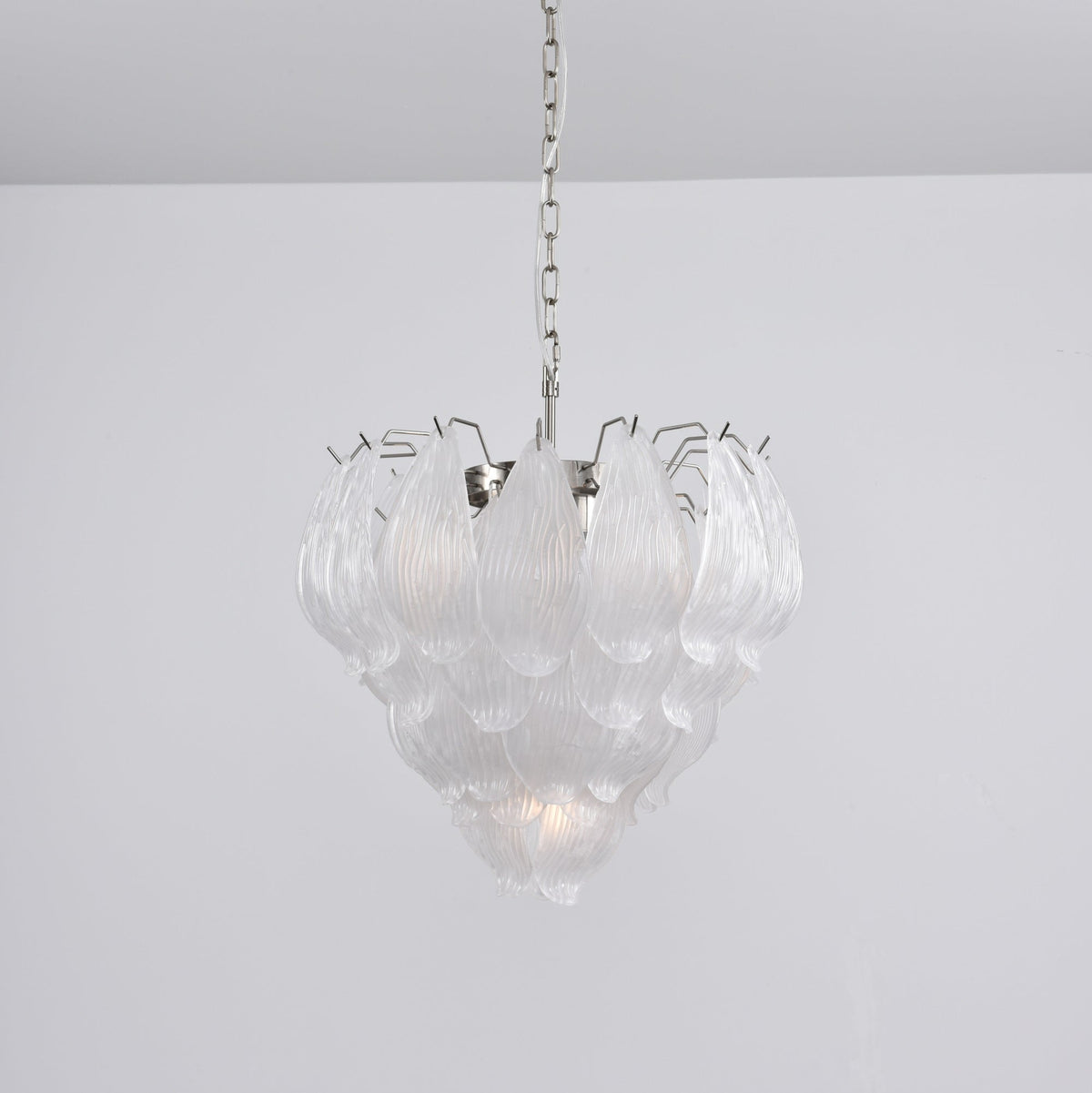 Tuliva Hand-Blown Glass Chandelier for Dining Room and Living Room
