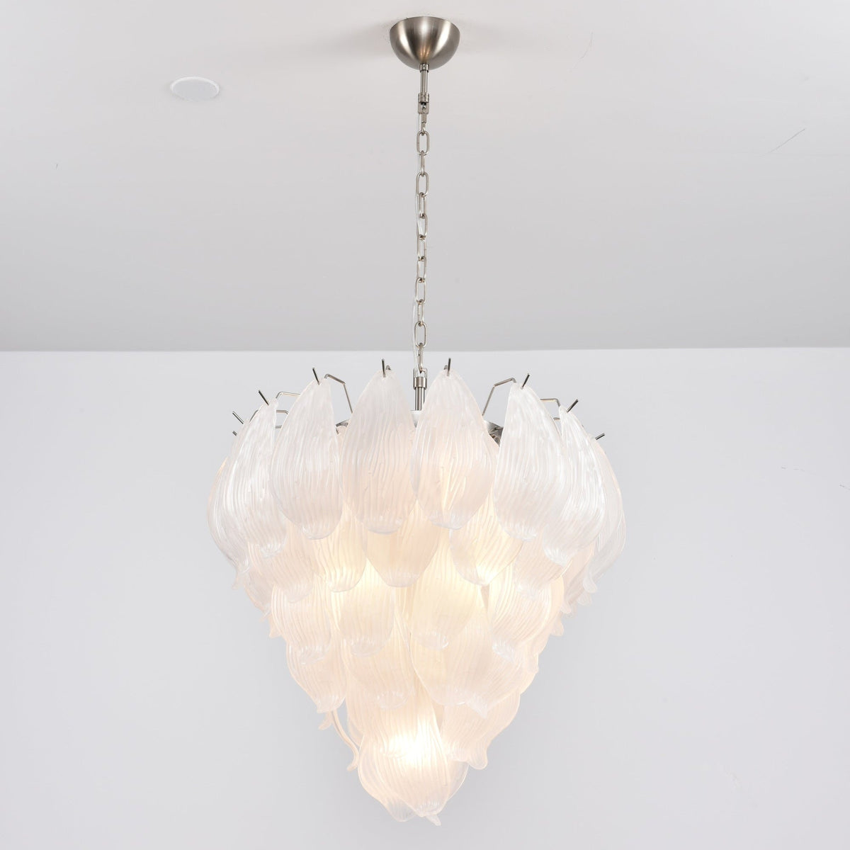 Tuliva Hand-Blown Glass Chandelier for Dining Room and Living Room