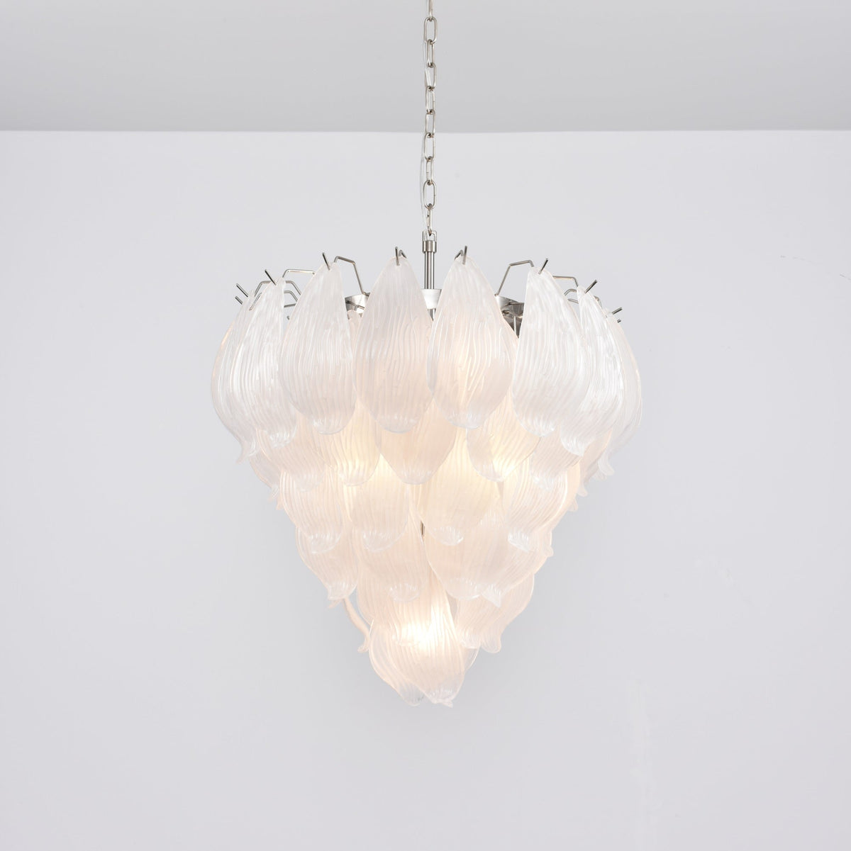 Tuliva Hand-Blown Glass Chandelier for Dining Room and Living Room