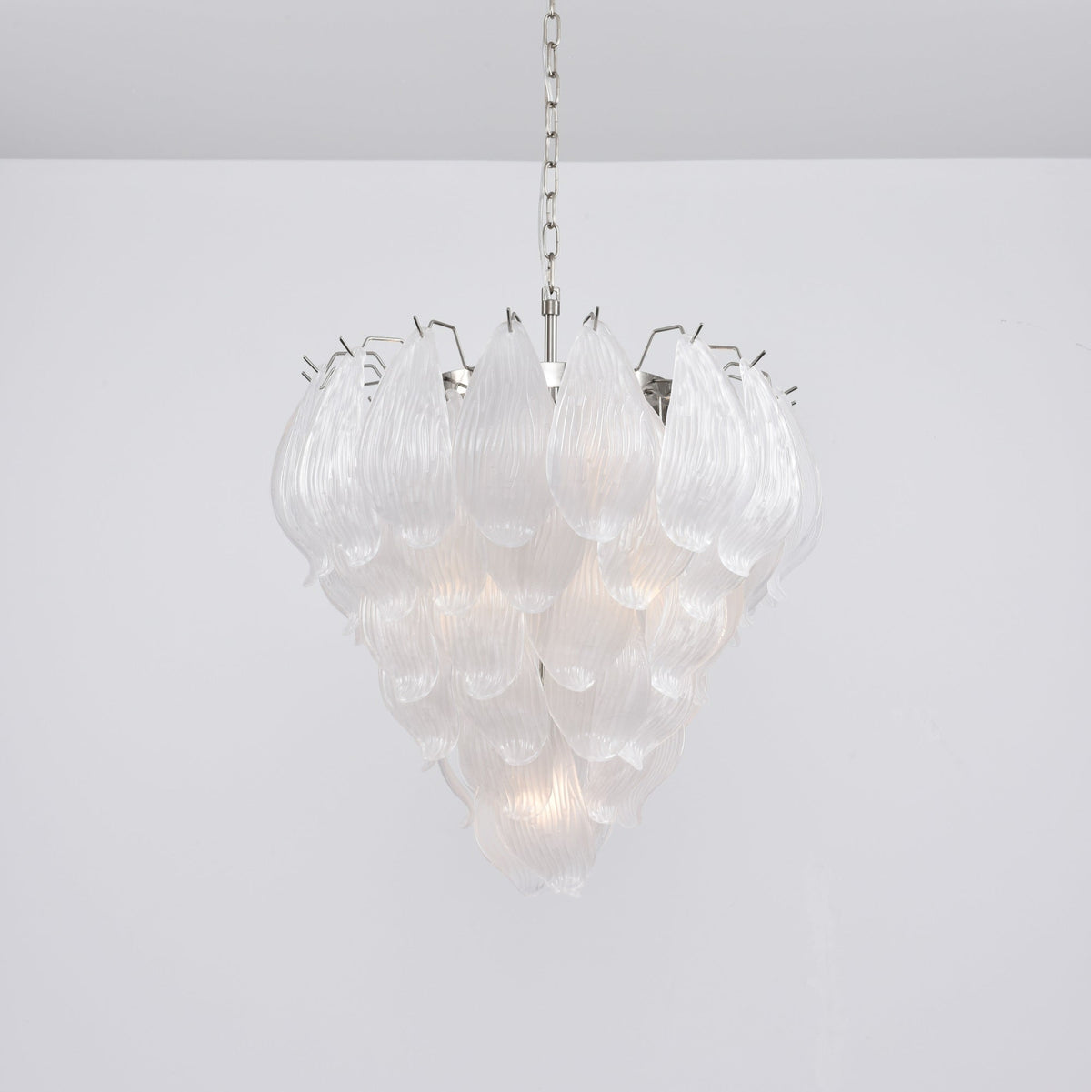 Tuliva Hand-Blown Glass Chandelier for Dining Room and Living Room