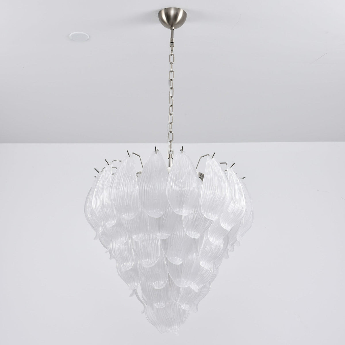 Tuliva Hand-Blown Glass Chandelier for Dining Room and Living Room