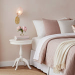 Tulyn Bloom Wall Sconce in Blush Pink Glass and Gold Metal