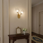 Tulyn Bloom Wall Sconce in Blush Pink Glass and Gold Metal