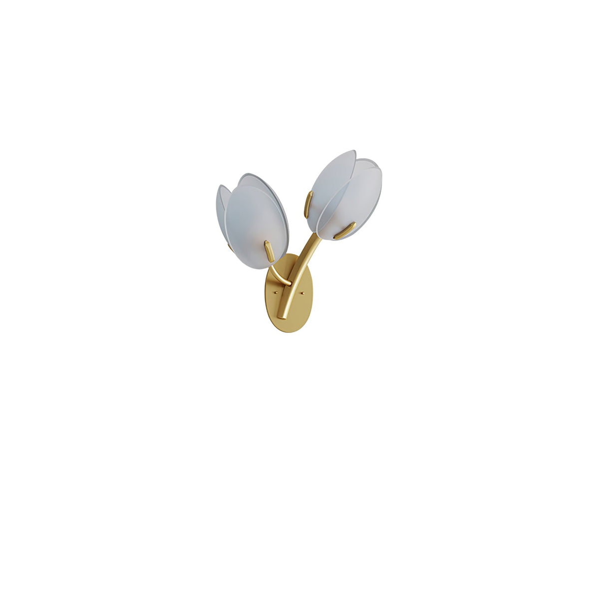Tulyn Bloom Wall Sconce in Blush Pink Glass and Gold Metal