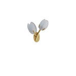 Tulyn Bloom Wall Sconce in Blush Pink Glass and Gold Metal