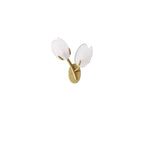 Tulyn Bloom Wall Sconce in Blush Pink Glass and Gold Metal
