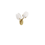 Tulyn Bloom Wall Sconce in Blush Pink Glass and Gold Metal