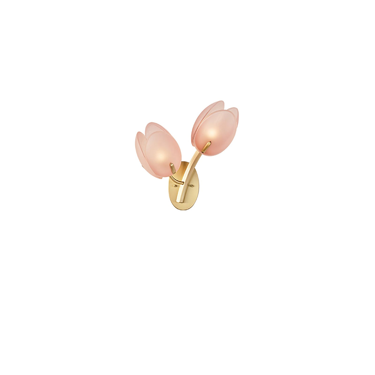Tulyn Bloom Wall Sconce in Blush Pink Glass and Gold Metal