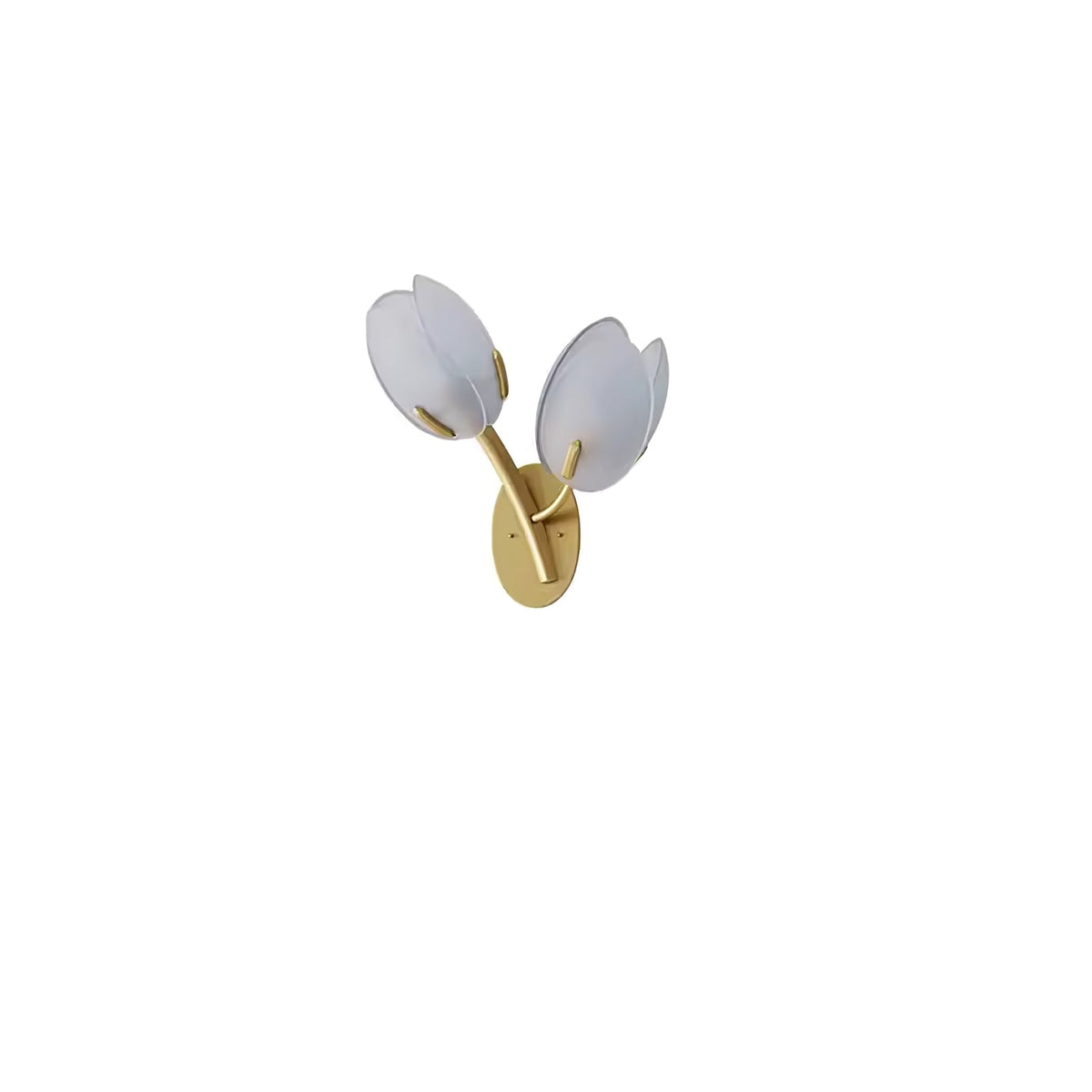 Tulyn Bloom Wall Sconce in Blush Pink Glass and Gold Metal