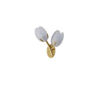 Tulyn Bloom Wall Sconce in Blush Pink Glass and Gold Metal