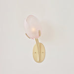 Tulyn Bloom Wall Sconce in Blush Pink Glass and Gold Metal