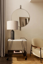 Tuxedo Marble Table Lamp – Modern Monochrome Accent Light for Bedroom and Living Room