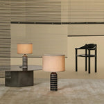 Tuxedo Marble Table Lamp – Modern Monochrome Accent Light for Bedroom and Living Room