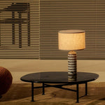 Tuxedo Marble Table Lamp – Modern Monochrome Accent Light for Bedroom and Living Room