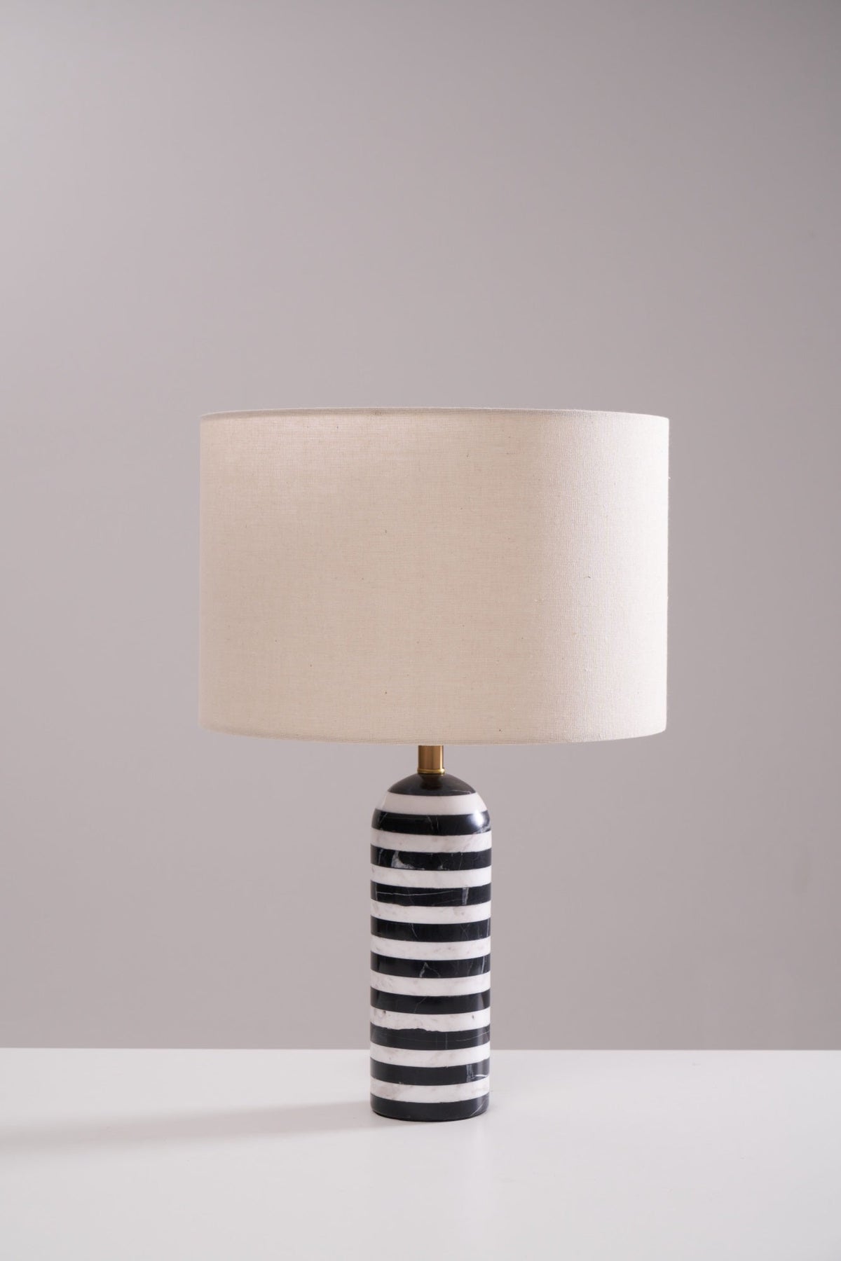 Tuxedo Marble Table Lamp – Modern Monochrome Accent Light for Bedroom and Living Room