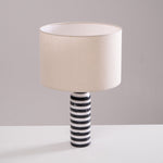 Tuxedo Marble Table Lamp – Modern Monochrome Accent Light for Bedroom and Living Room