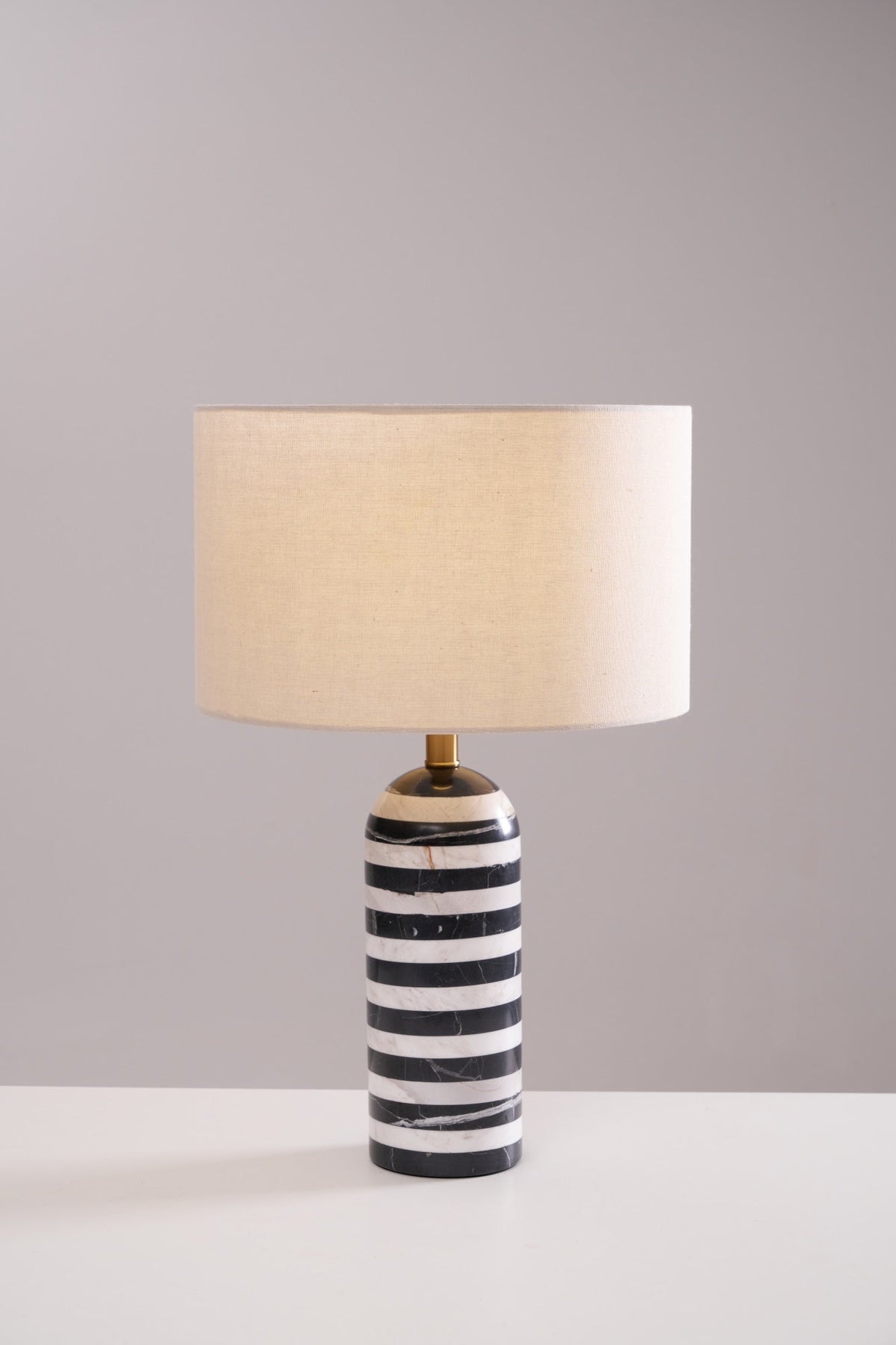Tuxedo Marble Table Lamp – Modern Monochrome Accent Light for Bedroom and Living Room