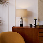 Tuxedo Marble Table Lamp – Modern Monochrome Accent Light for Bedroom and Living Room