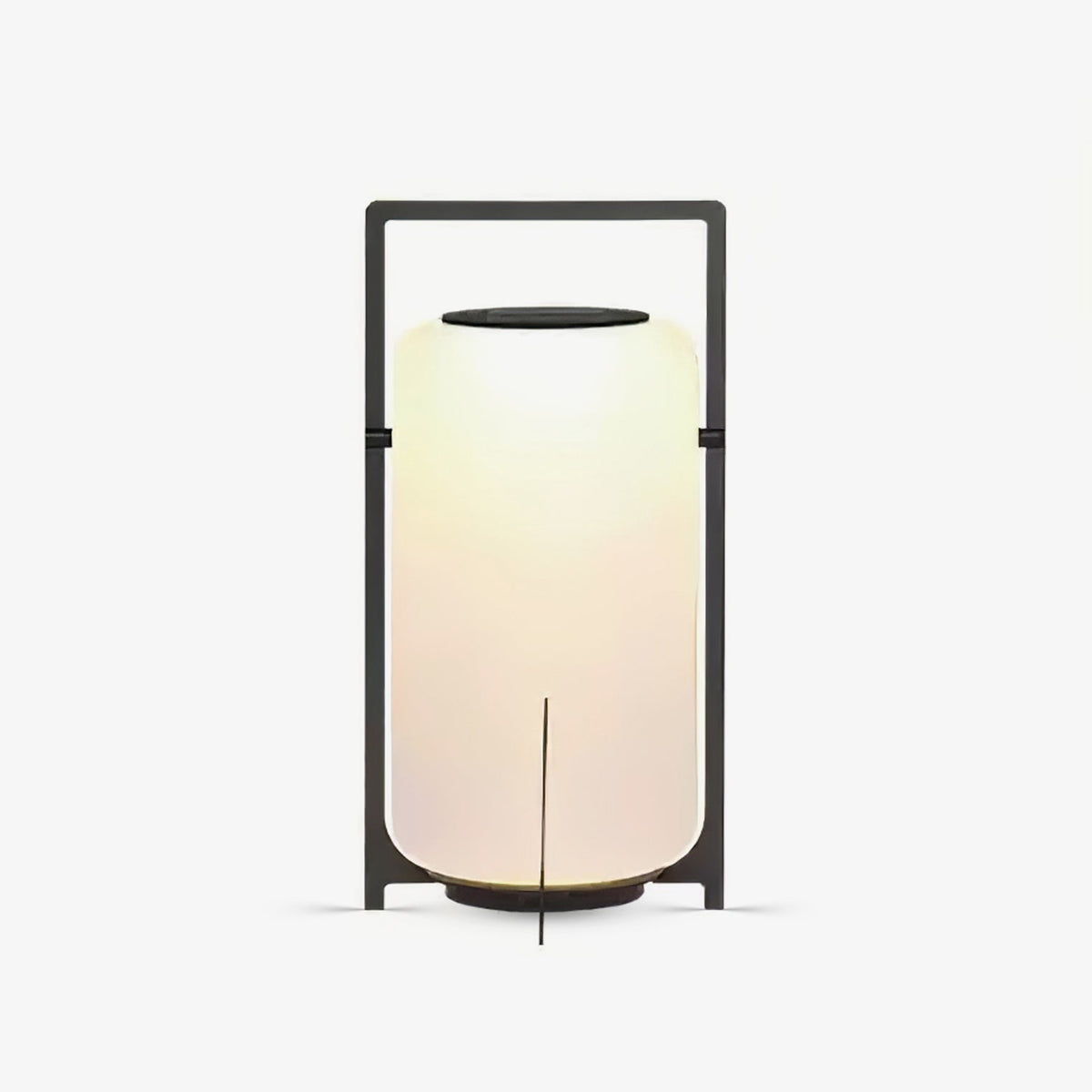 Twilight Lantern Solar Table Lamp – Stainless Steel & Glass Outdoor LED Light
