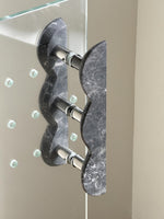 Sculptural Marble Twin-Curve Pull Handle for Cabinetry and Furniture