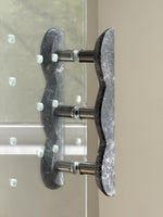 Sculptural Marble Twin-Curve Pull Handle for Cabinetry and Furniture