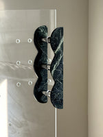 Sculptural Marble Twin-Curve Pull Handle for Cabinetry and Furniture
