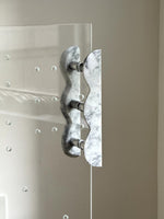 Sculptural Marble Twin-Curve Pull Handle for Cabinetry and Furniture
