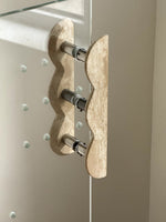 Sculptural Marble Twin-Curve Pull Handle for Cabinetry and Furniture