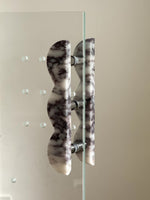 Sculptural Marble Twin-Curve Pull Handle for Cabinetry and Furniture