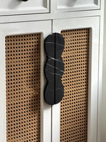Sculptural Marble Twin-Curve Pull Handle for Cabinetry and Furniture