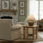 Artisan Ceramic Table Lamp with Linen Shade for Modern Interiors