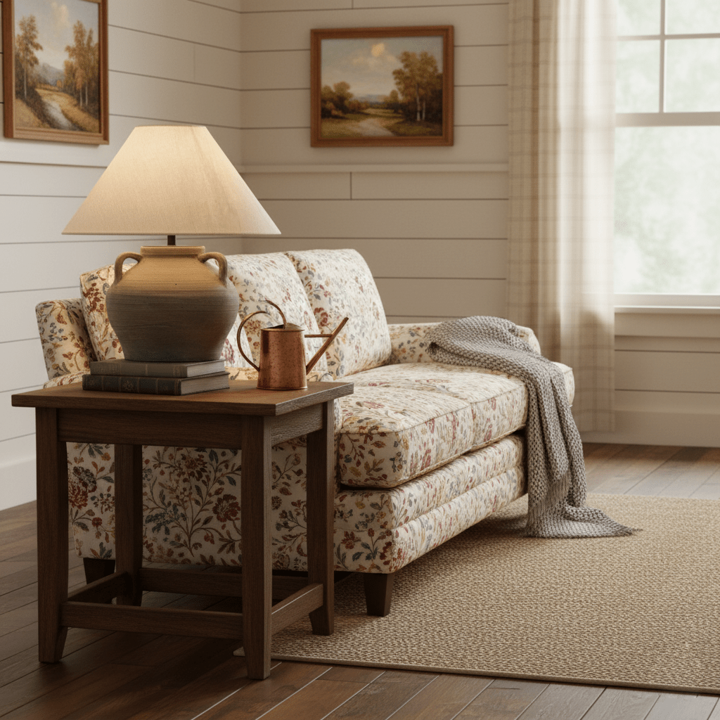 Artisan Ceramic Table Lamp with Linen Shade for Modern Interiors