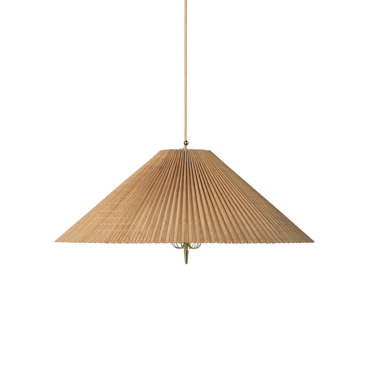 Tynellia Pendant Light – Natural Bamboo & Brass Nordic Pendant Lamp