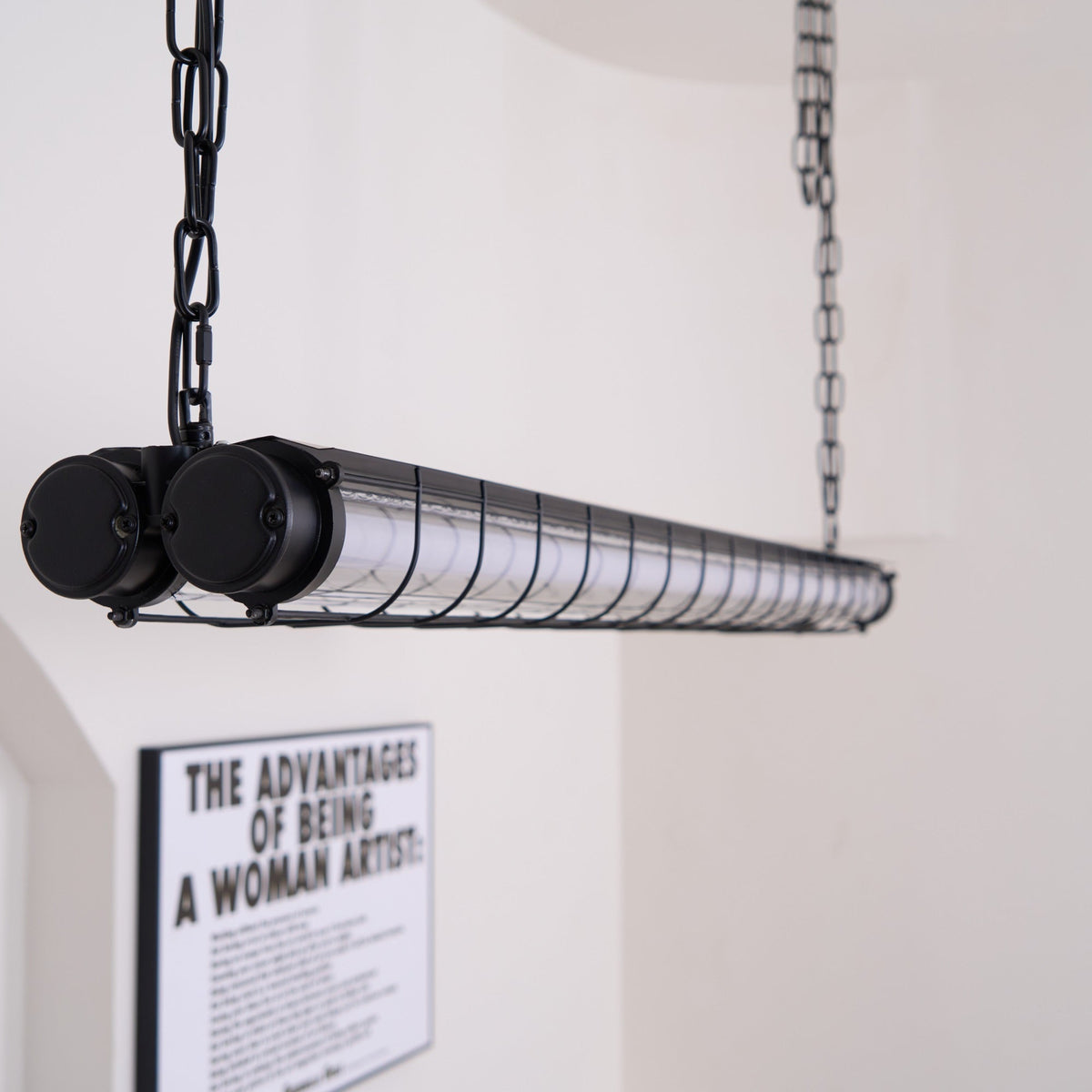 Linear Glass Chandelier with Integrated LED – Modern Kitchen Island Lighting